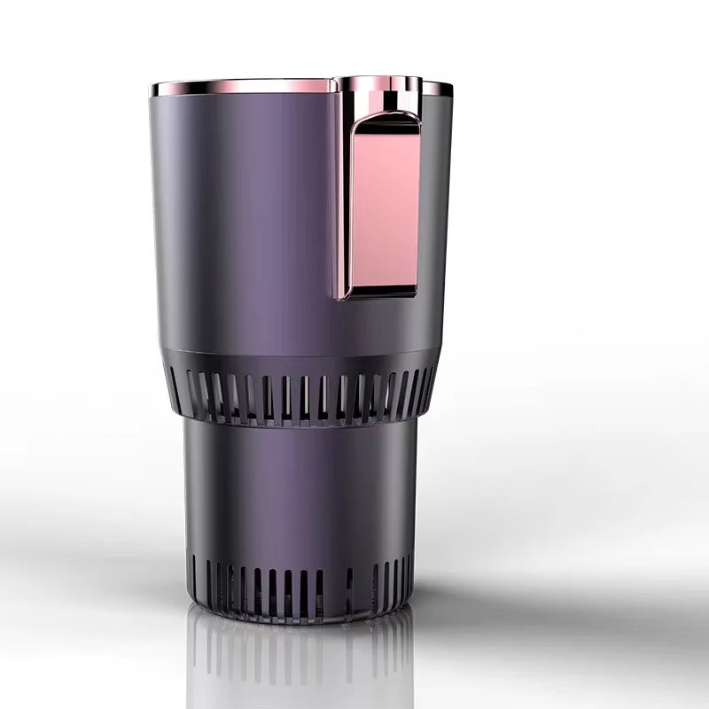 Car Cup Cooler Coffee Warmer, 12V Smart Car Cup Mug Holder Mini Refrigerator Travel Beverage Cooler Electric Cooling Cup